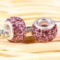 925 SILVER LIGHT PURPLE SWAROVSKI CRYSTAL BIG HOLE BEAD