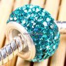TRUE SILVER ROYAL BLUE SWAROVSKI CRYSTAL BIG HOLE BEAD