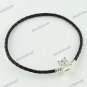 20X BLACK COWHIDE LEATHER BRACELETS 23CM FOR CHARM BEAD WHOLESALE