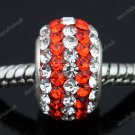 TRUE SILVER NACARAT SWAROVSKI CRYSTAL LINE CHARM BEAD