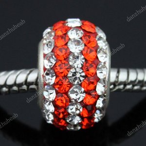 TRUE SILVER NACARAT SWAROVSKI CRYSTAL LINE CHARM BEAD
