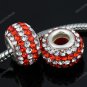 TRUE SILVER NACARAT SWAROVSKI CRYSTAL LINE CHARM BEAD
