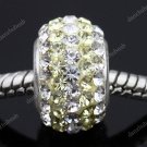 TRUE SILVER LIGHT YELLOW SWAROVSKI CRYSTAL LINE BEAD