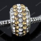 TRUE SILVER LIGHT GOLDEN SWAROVSKI CRYSTAL LINE BEAD