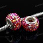 NACARAT AB SWAROVSKI CRYSTAL 925 SILVER BIG HOLE BEAD