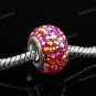 NACARAT AB SWAROVSKI CRYSTAL 925 SILVER BIG HOLE BEAD