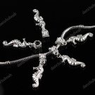 20X SILVER BIG HOLE EUROPEAN CHARM BEADS SEAHORSE PENDANTS FINDINGS