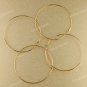 10 PAIRS GOLD HOOK CIRCLE FASHION HOOP CHARM EARRINGS FINDINGS 75MM