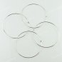 10 PAIRS SILVER HOOK CIRCLE FASHION HOOP CHARM EARRINGS FINDINGS 75MM