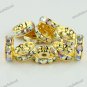 100X CLEAR AB CRYSTAL GOLD SPACER LOOSE BEADS JEWELRY FINDINGS WHOLESALE 12MM