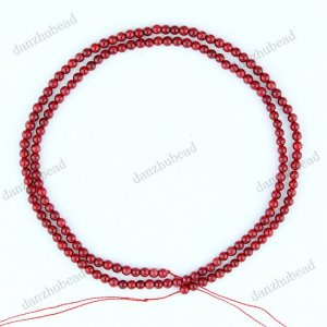 2MM FIRE RED SEA CORAL ROUND BALL LOOSE BEADS FINDINGS 1 STRAND