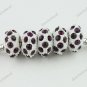 50X DEEP PURPLE CRYSTAL RESIN EUROPEAN CHARM BEADS FINDINGS WHOLESALE LOTS