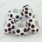 50X DEEP PURPLE CRYSTAL RESIN EUROPEAN CHARM BEADS FINDINGS WHOLESALE LOTS