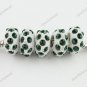 50X DEEP GREEN CRYSTAL RESIN EUROPEAN CHARM BEADS FINDINGS WHOLESALE LOTS
