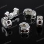 100X DARK RED CRYSTAL EUROPEAN SILVER STOPPER CLIP CHARM BEADS FINDING WHOLESALE