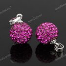 MAGENTA SWAROVSKI CRYSTAL AUTHENTIC 925 SILVER PENDANT