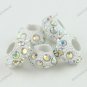 50X CLEAR AB CRYSTAL RESIN EUROPEAN CHARM BEADS FINDINGS WHOLESALE LOTS