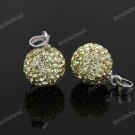 LIGHT YELLOW SWAROVSKI CRYSTAL AUTHENTIC SILVER PENDANT