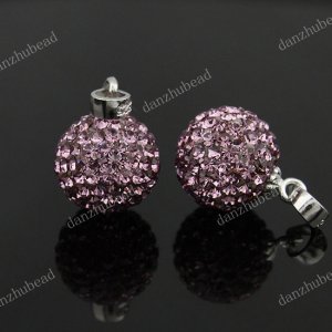 LIGHT PURPLE SWAROVSKI CRYSTAL AUTHENTIC SILVER PENDANT