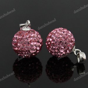 PINK SWAROVSKI CRYSTAL AUTHENTIC 925 SILVER PENDANT