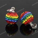 RAINBOW SWAROVSKI CRYSTAL AUTHENTIC 925 SILVER PENDANT