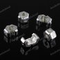100X SILVER HEXAGON EUROPEAN STOPPER CLIP/LOCKS CHARM BEADS FINDING WHOLESALE