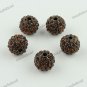 50X COFFEE CRYSTAL DISCO BALL SPACER LOOSE BEADS JEWELRY FINDINGS WHOLESALE 10MM
