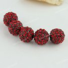 20X RED CRYSTAL DISCO BALL SPACER LOOSE BEADS JEWELRY FINDINGS 10MM