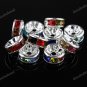 50X MULTICOLOR CRYSTAL SILVER SPACER LOOSE BEADS FINDINGS WHOLESALE 8MM