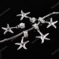 50X SILVER BIG HOLE EUROPEAN CHARM BEADS STARFISH PENDANTS WHOLESALE FINDINGS
