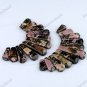 11PCS BLACK SPOT RHODOCHROSITE GEMSTONE FASHION PENDANT BEADS SET