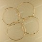 2 PAIRS GOLD HOOK CIRCLE FASHION HOOP CHARM EARRINGS FINDINGS 75MM
