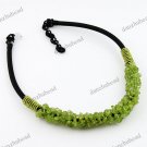 20" NATURAL PERIDOT GEMSTONE CHIP FASHION CHARM NECKLACE