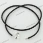 10PCS EMBOSS BLACK LEATHER EUROPEAN CHARM NECKLACE FOR BEADS 48CM
