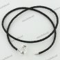 10PCS EMBOSS BLACK LEATHER EUROPEAN CHARM NECKLACE FOR BEADS 48CM