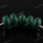 50X WHOLESALE DEEP GREEN POLYMER CLAY EUROPEAN BEADS FINDINGS FIT BRACELET