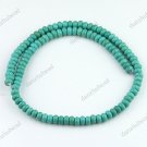 4X6MM TURQUOISE HOWLITE ABACUS LOOSE BEADS FINDINGS STRAND