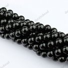 6MM BLACK AGATE ONYX GEMSTONE ROUND BALL LOOSE BEADS FINDINGS 1 STRAND
