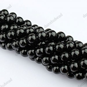 6MM BLACK AGATE ONYX GEMSTONE ROUND BALL LOOSE BEADS FINDINGS 1 STRAND