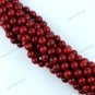 8MM FIRE RED SEA CORAL ROUND BALL LOOSE BEADS FINDINGS 1 STRAND