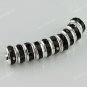 100X WHOLESALE BLACK CRYSTAL SILVER SPACER LOOSE BEADS FINDINGS 6MM
