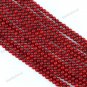 4-5MM FIRE RED SEA CORAL ROUND BALL LOOSE BEADS FINDINGS 1 STRAND
