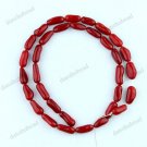 FIRE RED SEA CORAL IRREGULAR RICE LOOSE BEADS FINDINGS 1 STRAND