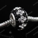 MIX SWAROVSKI CRYSTAL 925 STERLING SILVER EUROPEAN BIG HOLE CHARM BEAD