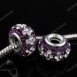 MIX SWAROVSKI CRYSTAL 925 STERLING SILVER EUROPEAN BIG HOLE CHARM BEAD