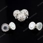 20X CLEAR CRYSTAL SILVER MAGNETIC ROUND BALL CLASP FINDINGS WHOLESALE 12MM