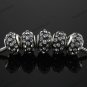100X CLEAR CRYSTAL EUROPEAN BLACK RESIN CHARM BEADS FINDINGS WHOLESALE LOTS