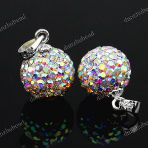 COLORFUL SWAROVSKI CRYSTAL AUTHENTIC 925 SILVER PENDANT