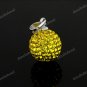 YELLOW SWAROVSKI CRYSTAL AUTHENTIC 925 SILVER PENDANT