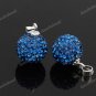 DEEP BLUE SWAROVSKI CRYSTAL AUTHENTIC SILVER PENDANT